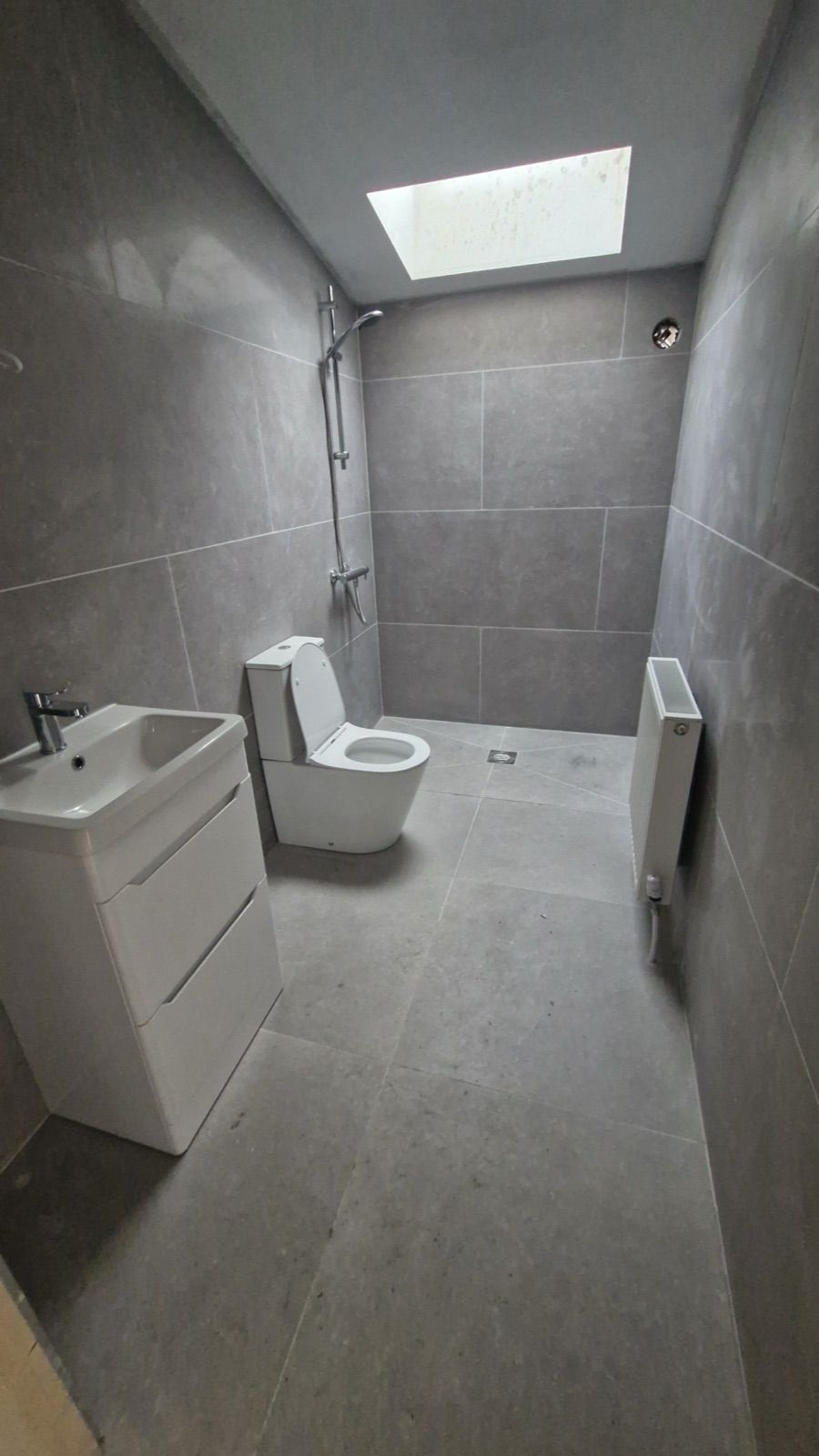 Grey ensuite renovation in Mallow